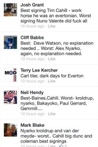 Opinions from the 'Everton Page' 